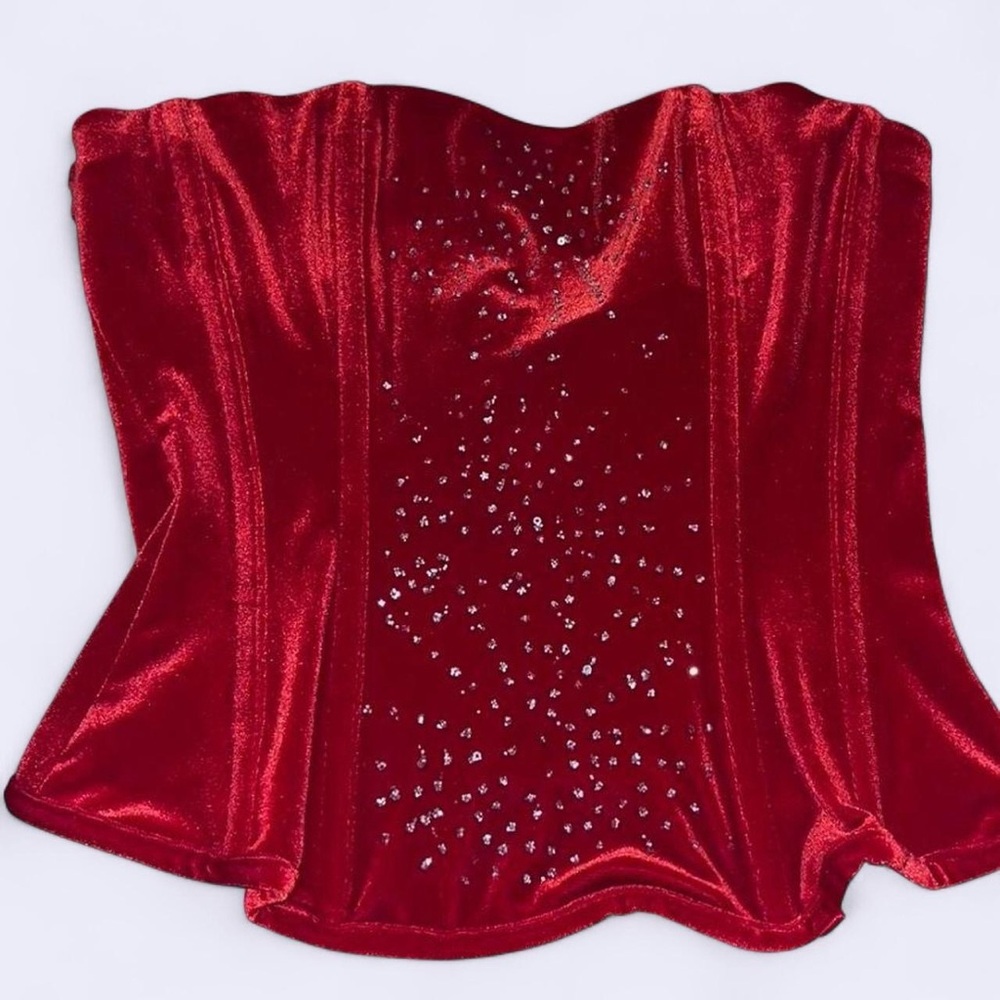 Frederick's of Hollywood Red Corset Top
